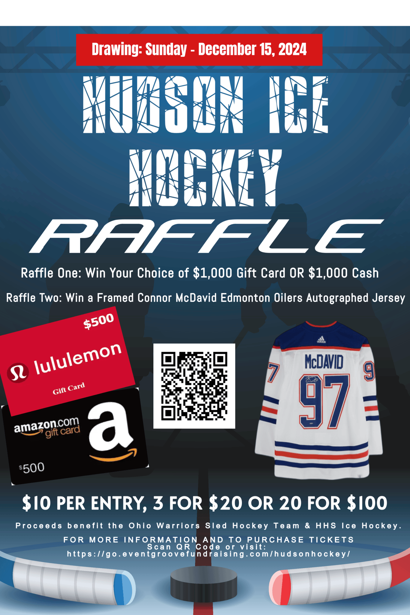 Please share our Hudson Ice Hockey Raffle with family and friends ...